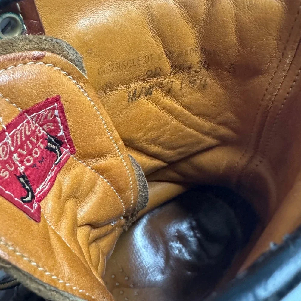 Vtg Herman Survivors Boots Men's Sz 8 Brown Leather Insulated Work Boots Vibra